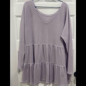 American Eagle Long Lilac Shirt